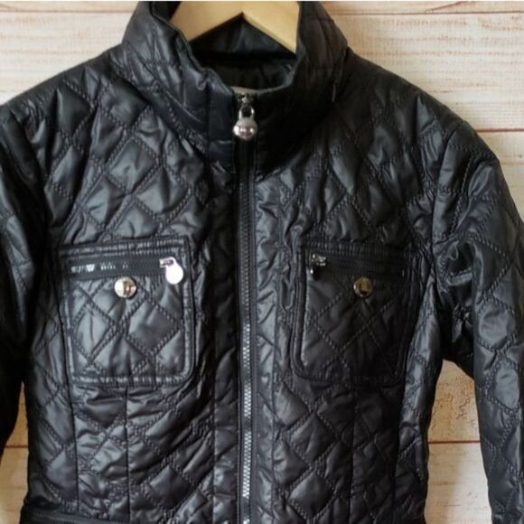 Laundry by Shelli Segal Quilted Zip Front Jacket Hood Animal Print Women's XS - Picture 6 of 13